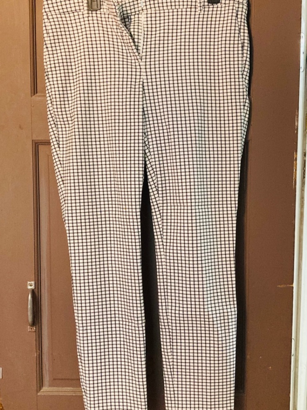 Rachel Zoe White/Black Checker Pants sz 10
